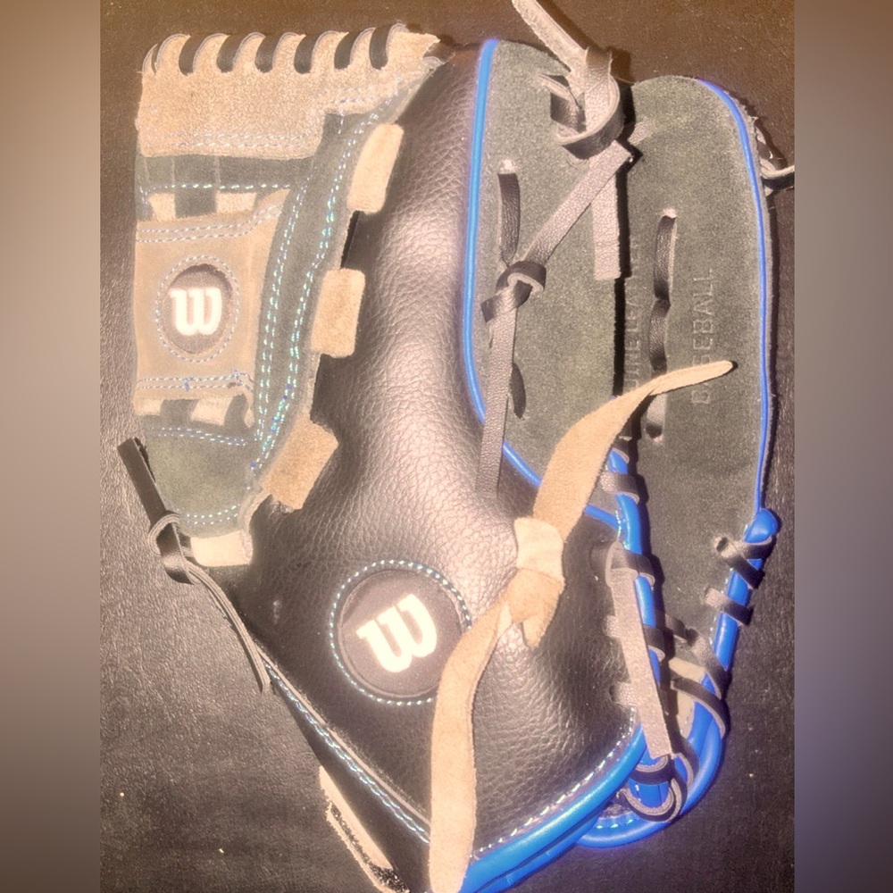 Wilson A350 Black and Blue Baseball Glove
